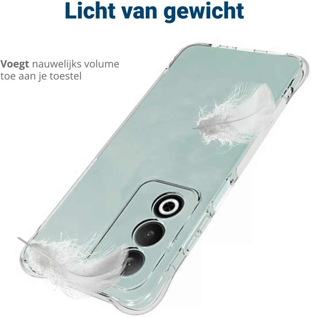 Oppo A80 Hoesje Schokbestendig en Dun TPU Back Cover Transparant afbeelding 6