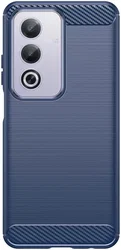 Oppo A80 Hoesje Geborsteld TPU Flexibele Back Cover Blauw afbeelding