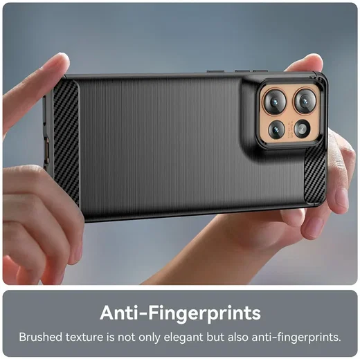 Motorola Moto Edge 50 Hoesje Geborsteld TPU Flexibele Back Cover Zwart afbeelding 7
