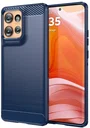 Motorola Moto Edge 50 Hoesje Geborsteld TPU Flexibele Back Cover Blauw