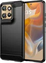 Motorola Edge 50 Neo Hoesje Geborsteld TPU Flexibele Back Cover Zwart