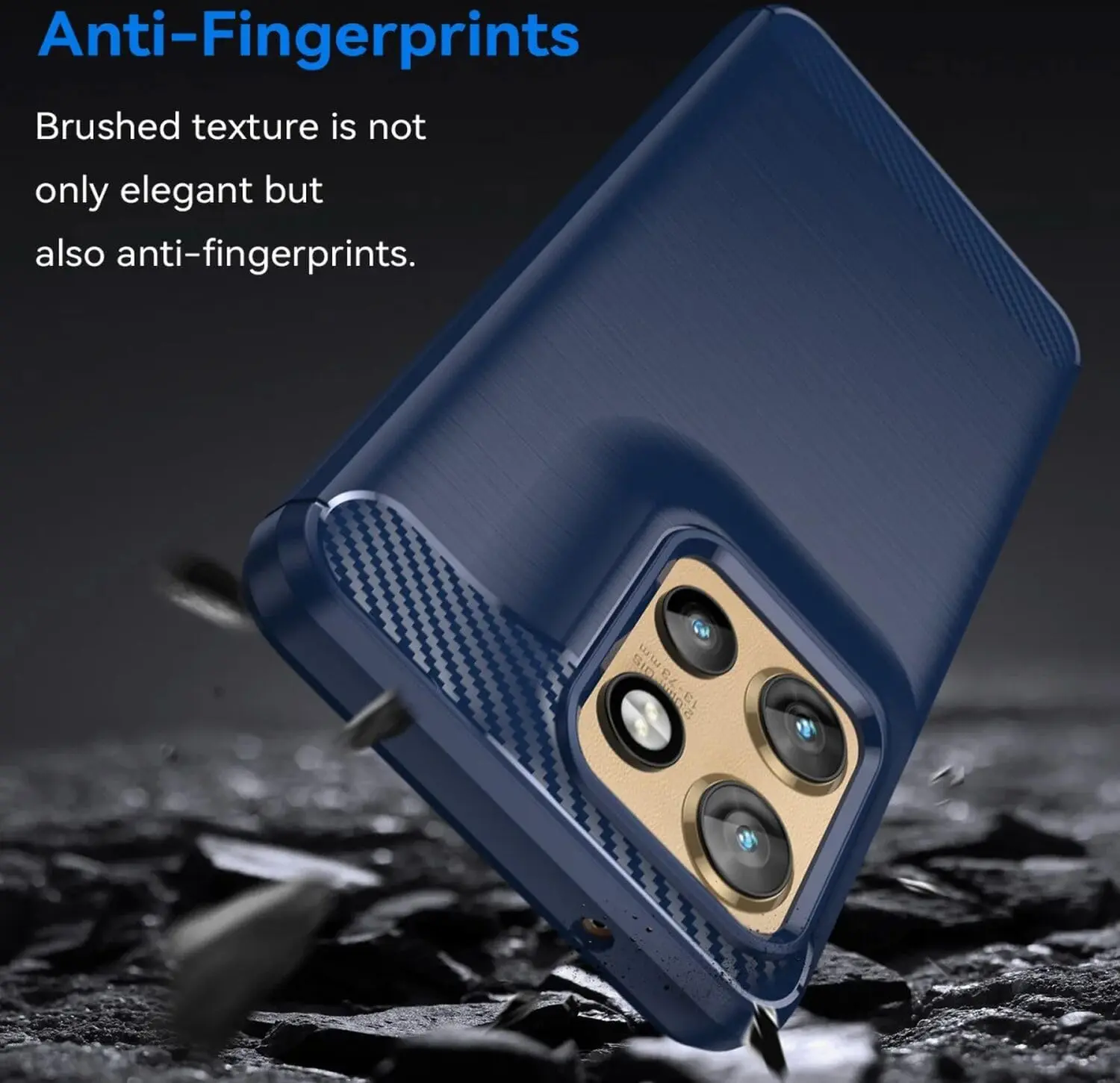Motorola Edge 50 Neo Hoesje Geborsteld TPU Flexibele Back Cover Blauw afbeelding 2