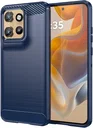 Motorola Edge 50 Neo Hoesje Geborsteld TPU Flexibele Back Cover Blauw