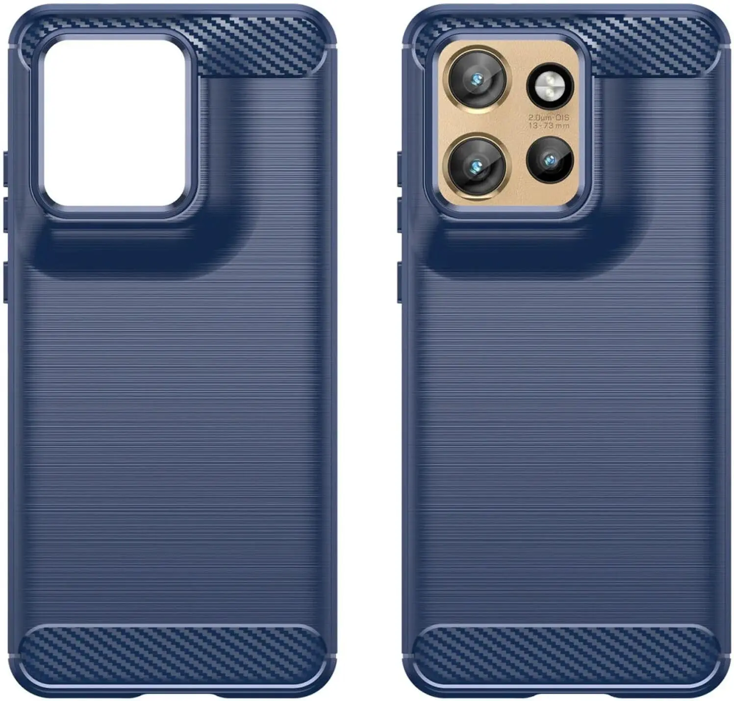 Motorola Edge 50 Neo Hoesje Geborsteld TPU Flexibele Back Cover Blauw afbeelding 10