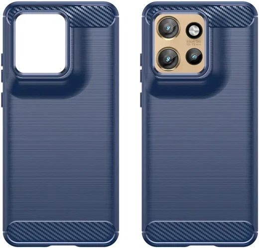 Motorola Edge 50 Neo Hoesje Geborsteld TPU Flexibele Back Cover Blauw afbeelding 10