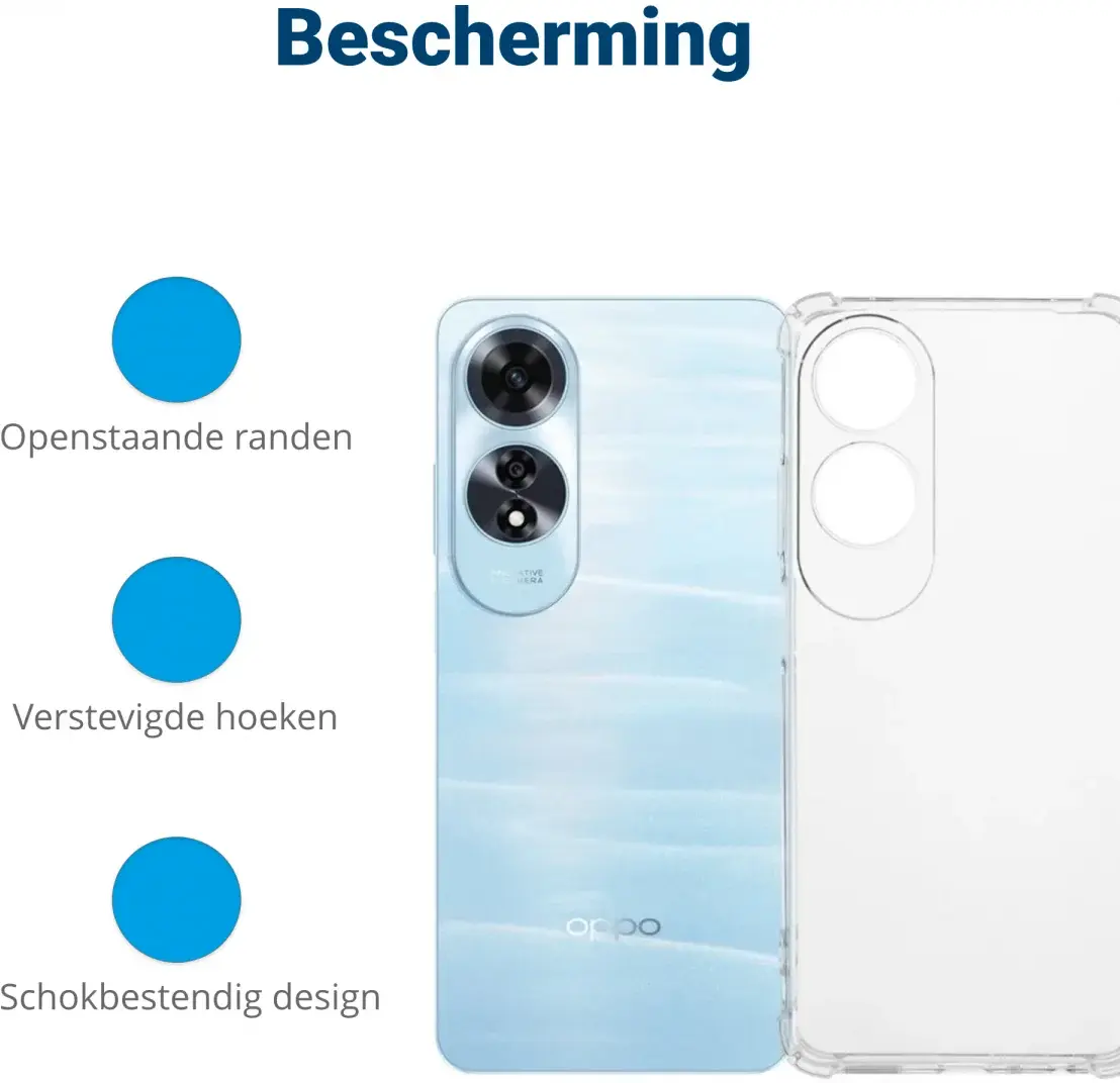 Oppo A60 4G Hoesje Schokbestendig en Dun TPU Back Cover Transparant afbeelding 5