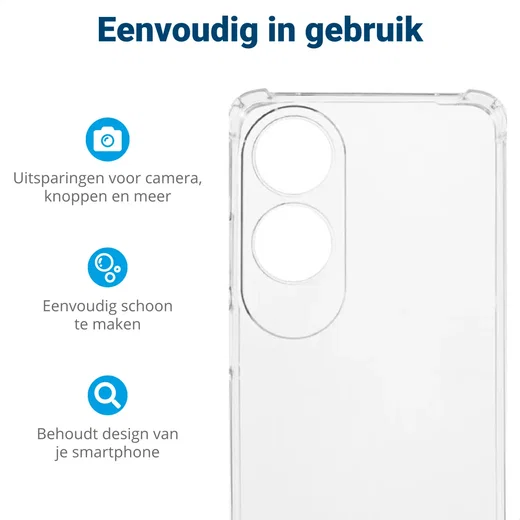 Oppo A60 4G Hoesje Schokbestendig en Dun TPU Back Cover Transparant afbeelding 6