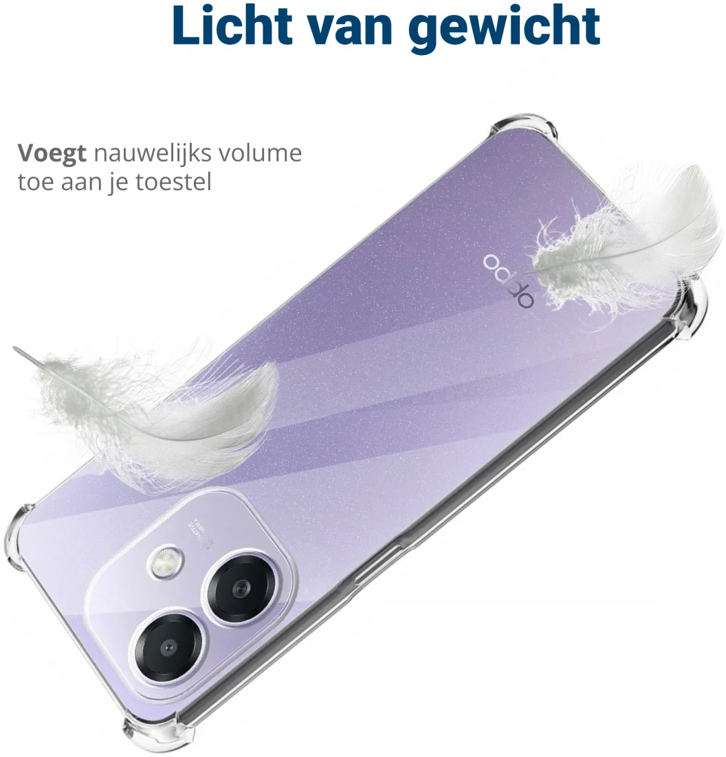 Oppo A40 / A40m Hoesje Schokbestendig en Dun TPU Back Cover Transparant afbeelding 5
