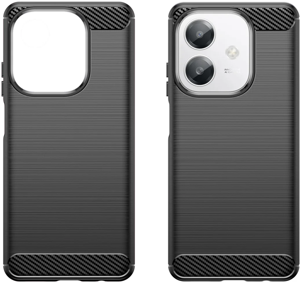 Oppo A60 5G / A40 / A40m Hoesje Geborsteld TPU Flexibele Back Cover Zwart afbeelding 9