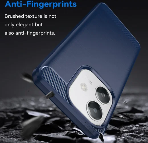 Oppo A60 5G / A40 / A40m Hoesje Geborsteld TPU Flexibele Back Cover Blauw afbeelding 2