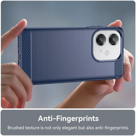 Oppo A60 5G / A40 / A40m Hoesje Geborsteld TPU Flexibele Back Cover Blauw afbeelding 5