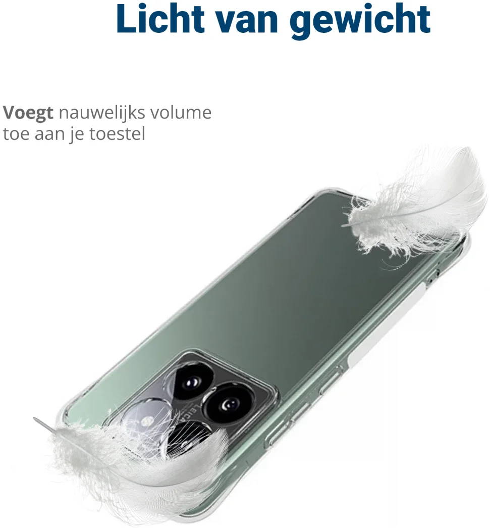 Xiaomi 14T Pro Hoesje Schokbestendig en Dun TPU Back Cover Transparant afbeelding 5