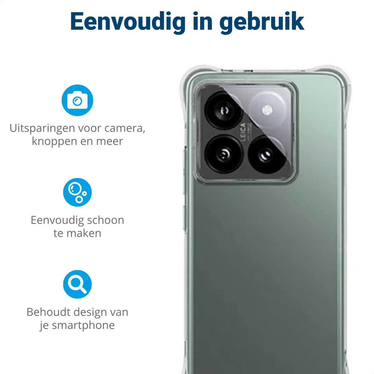 Xiaomi 14T Pro Hoesje Schokbestendig en Dun TPU Back Cover Transparant afbeelding 6