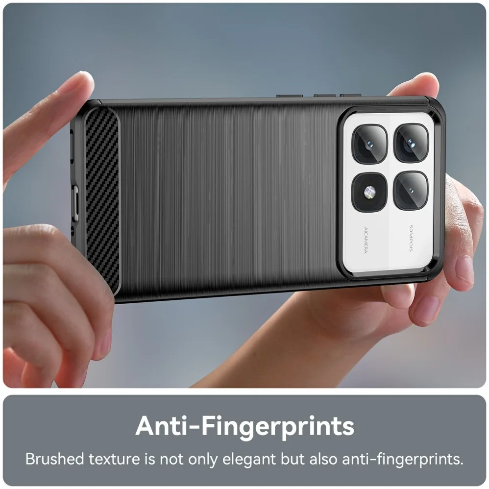 Xiaomi 14T Pro Hoesje Geborsteld TPU Flexibele Back Cover Zwart afbeelding 7