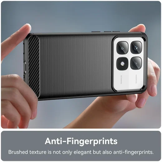 Xiaomi 14T Pro Hoesje Geborsteld TPU Flexibele Back Cover Zwart afbeelding 7