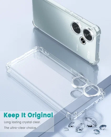 Xiaomi Poco F6 Hoesje Schokbestendig en Dun TPU Back Cover Transparant afbeelding 7