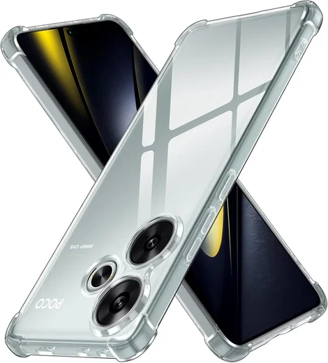 Xiaomi Poco F6 Hoesje Schokbestendig en Dun TPU Back Cover Transparant afbeelding 1