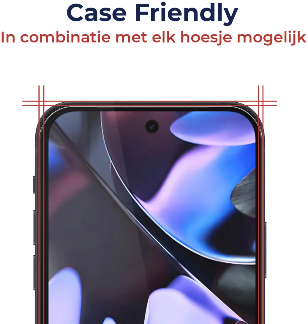 Rosso Google Pixel 10 (Pro) / 9 (Pro) Tempered Glass Fingerprint Case Friendly afbeelding 5