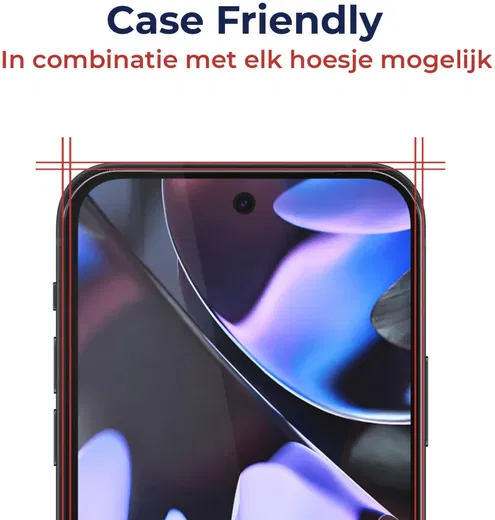 Rosso Google Pixel 10 (Pro) / 9 (Pro) Tempered Glass Fingerprint Case Friendly afbeelding 5