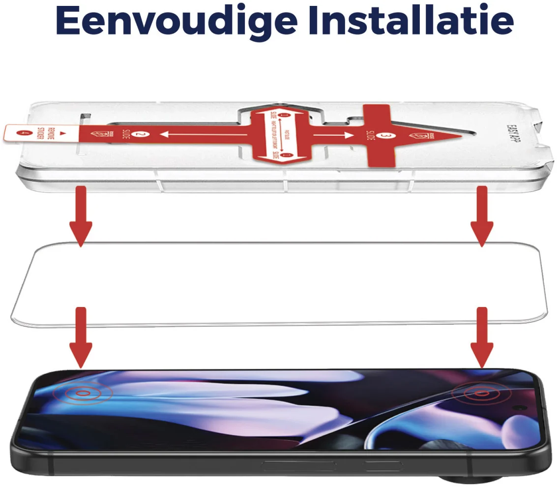 Rosso Google Pixel 10 (Pro) / 9 (Pro) Tempered Glass Fingerprint Case Friendly afbeelding 4