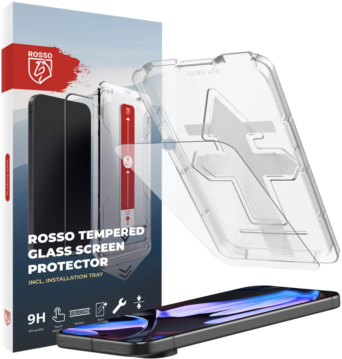 Rosso Google Pixel 10 Pro XL / 9 Pro XL Tempered Glass Fingerprint Case Friendly afbeelding 1