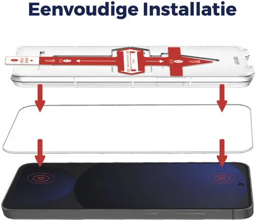 Rosso Samsung Galaxy A56 / S24 FE Tempered Glass Fingerprint en Case Friendly afbeelding 4