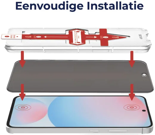 Rosso Samsung Galaxy A56 / S24 FE Privacy Glass met Installatietray afbeelding 3