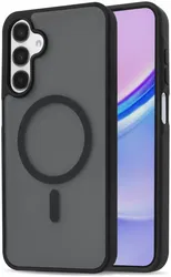 Samsung Galaxy A15 Hoesje met MagSafe Back Cover Matte Zwart afbeelding