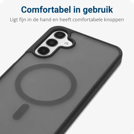 Samsung Galaxy A15 Hoesje met MagSafe Back Cover Matte Zwart afbeelding 8