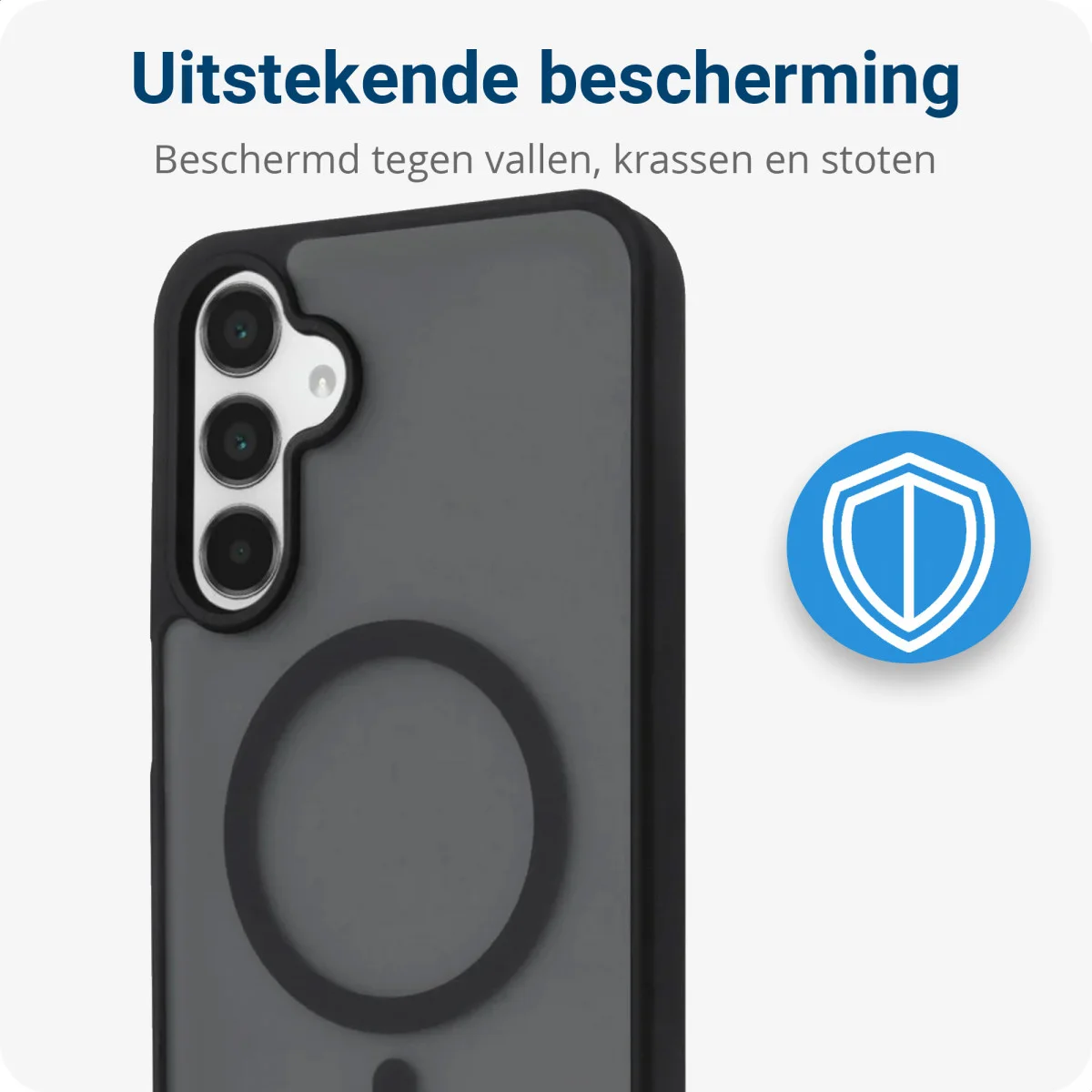 Samsung Galaxy A15 Hoesje met MagSafe Back Cover Matte Zwart afbeelding 4