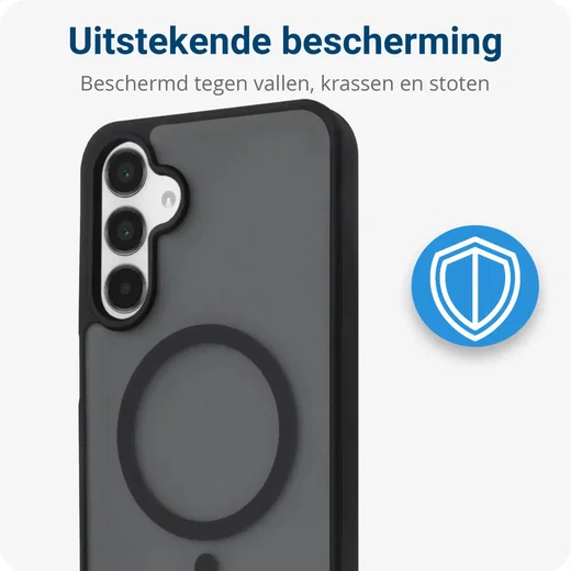 Samsung Galaxy A15 Hoesje met MagSafe Back Cover Matte Zwart afbeelding 4