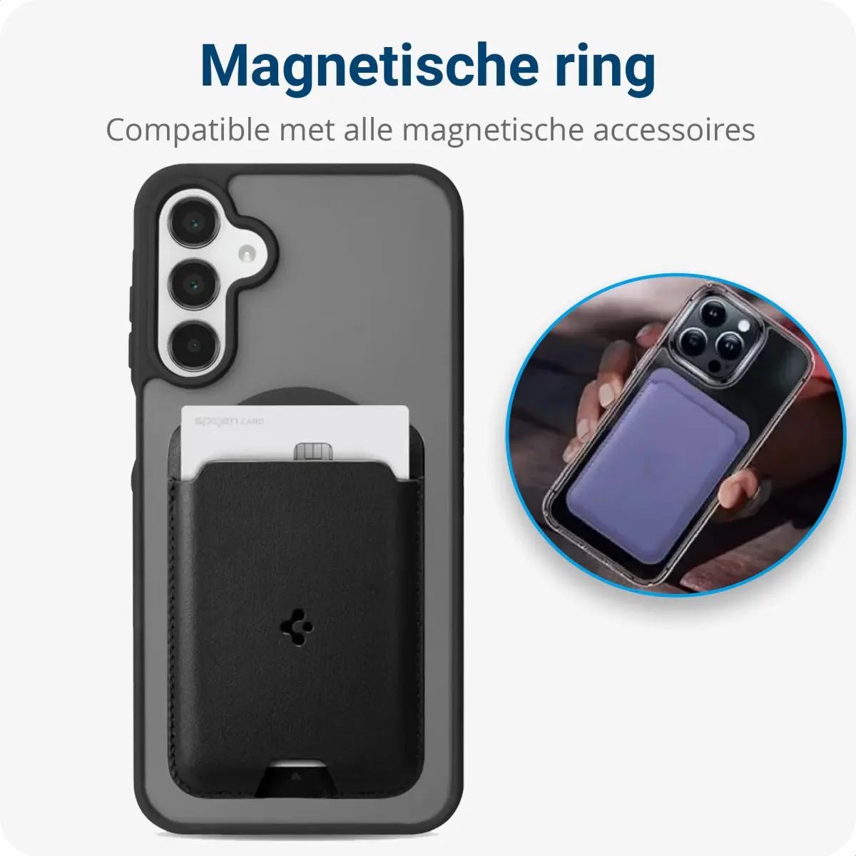 Samsung Galaxy A15 Hoesje met MagSafe Back Cover Matte Zwart afbeelding 6