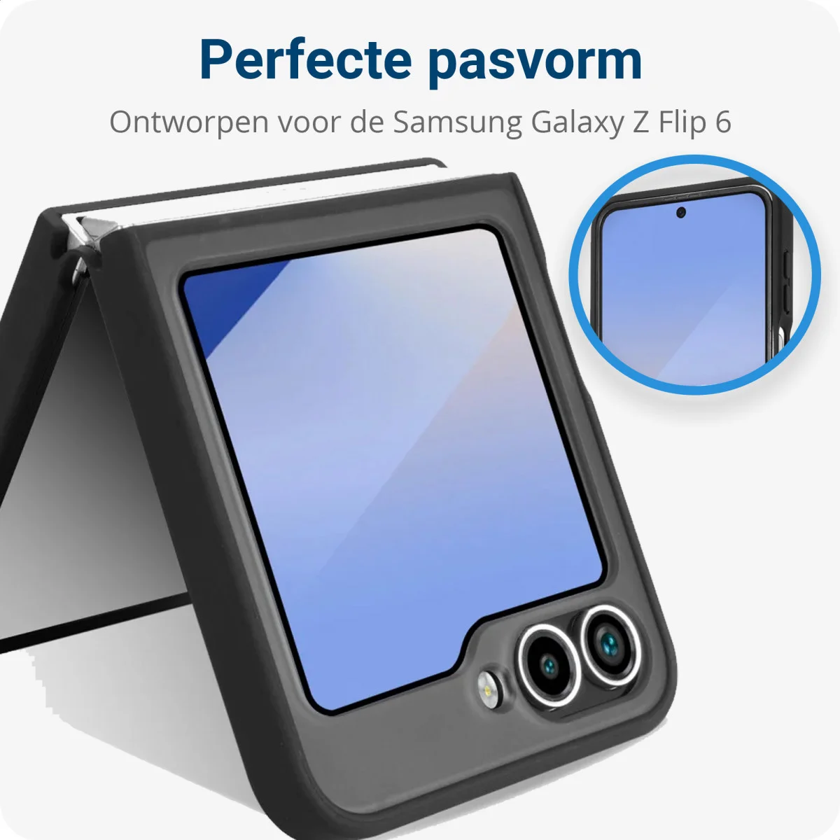 Samsung Galaxy Z Flip 7 FE / 6 Hoesje met MagSafe Back Cover Matte Zwart afbeelding 9