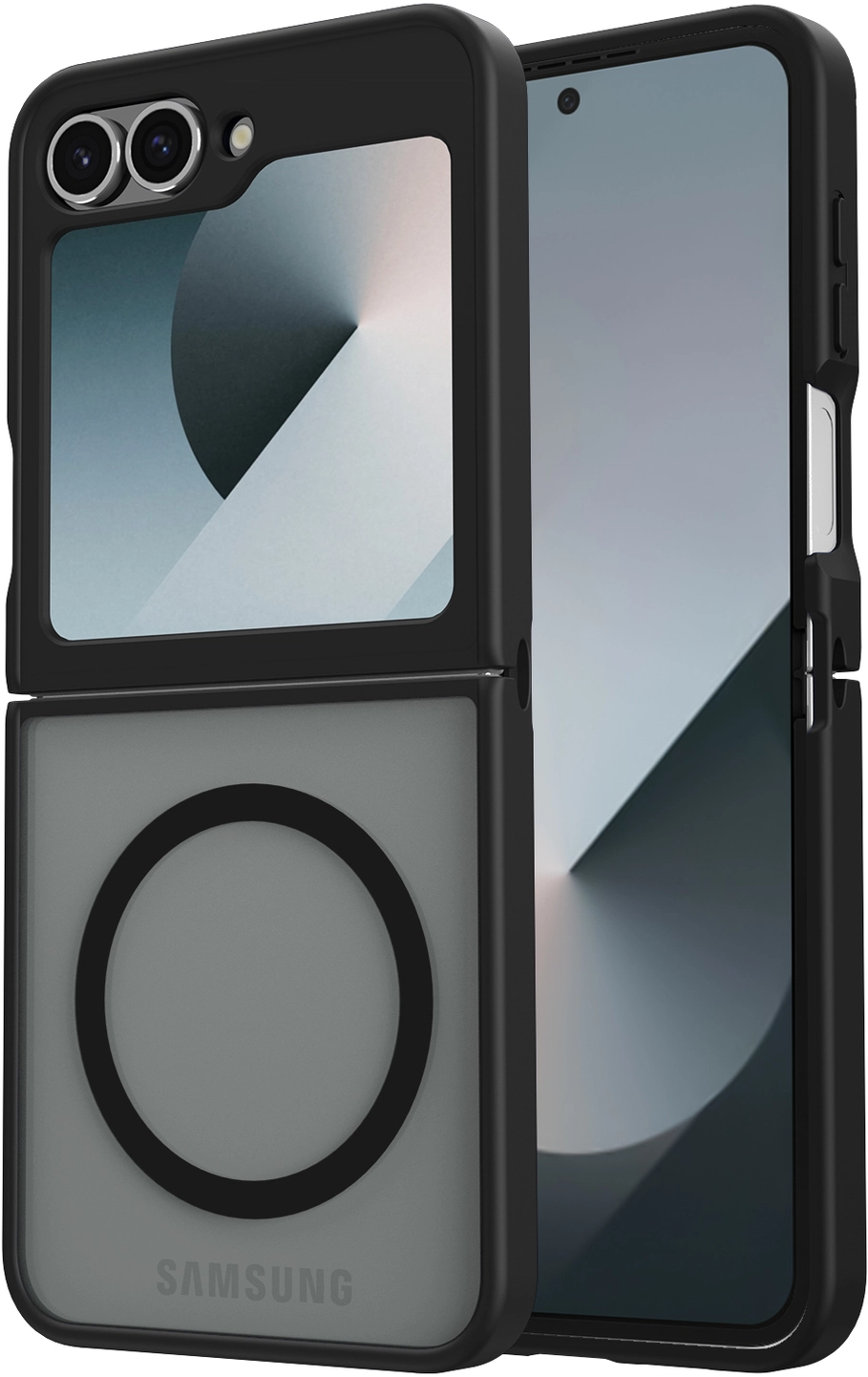 Samsung Galaxy Z Flip 7 FE / 6 Hoesje met MagSafe Back Cover Matte Zwart afbeelding 1