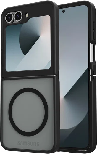 Samsung Galaxy Z Flip 7 FE / 6 Hoesje met MagSafe Back Cover Matte Zwart afbeelding 1