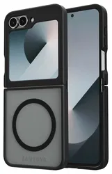 Samsung Galaxy Z Flip 7 FE / 6 Hoesje met MagSafe Back Cover Matte Zwart afbeelding