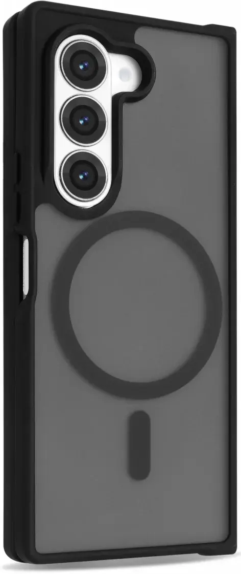 Samsung Galaxy Z Fold 6 Hoesje met MagSafe Back Cover Matte Zwart afbeelding 11