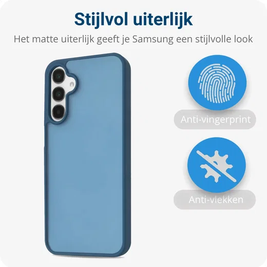 Samsung Galaxy A15 Hoesje Back Cover Matte Blauw afbeelding 3