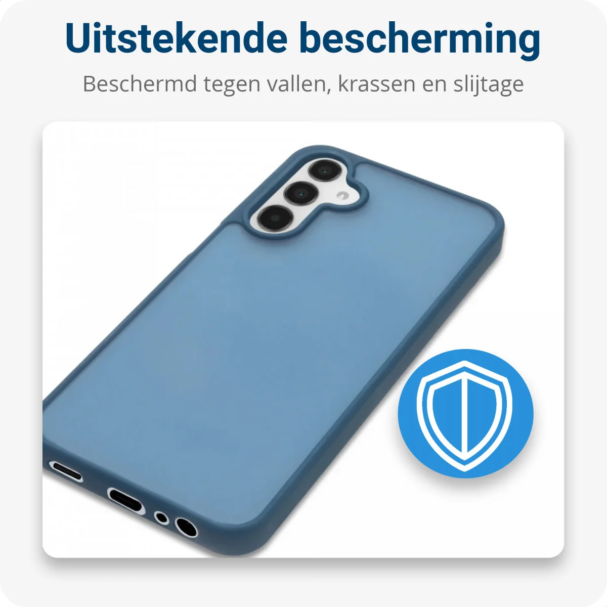 Samsung Galaxy A15 Hoesje Back Cover Matte Blauw afbeelding 4
