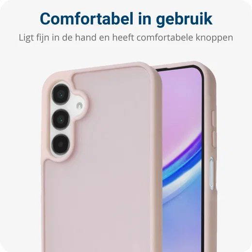 Samsung Galaxy A15 Hoesje Back Cover Matte Roze afbeelding 2