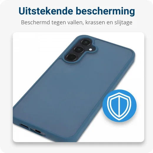 Samsung Galaxy A55 Hoesje Back Cover Matte Blauw afbeelding 4
