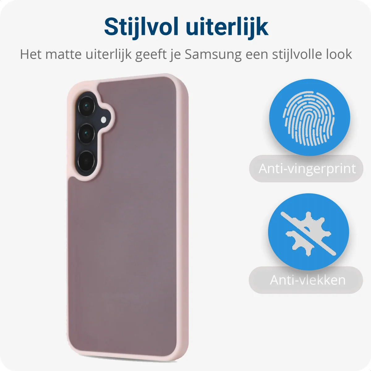 Samsung Galaxy A55 Hoesje Back Cover Matte Roze afbeelding 3