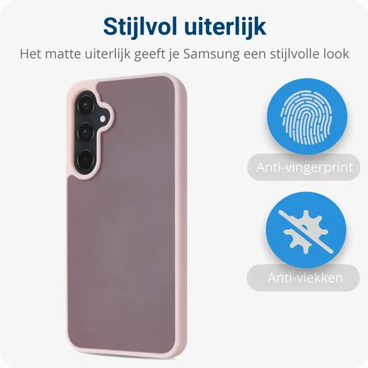 Samsung Galaxy A55 Hoesje Back Cover Matte Roze afbeelding 3