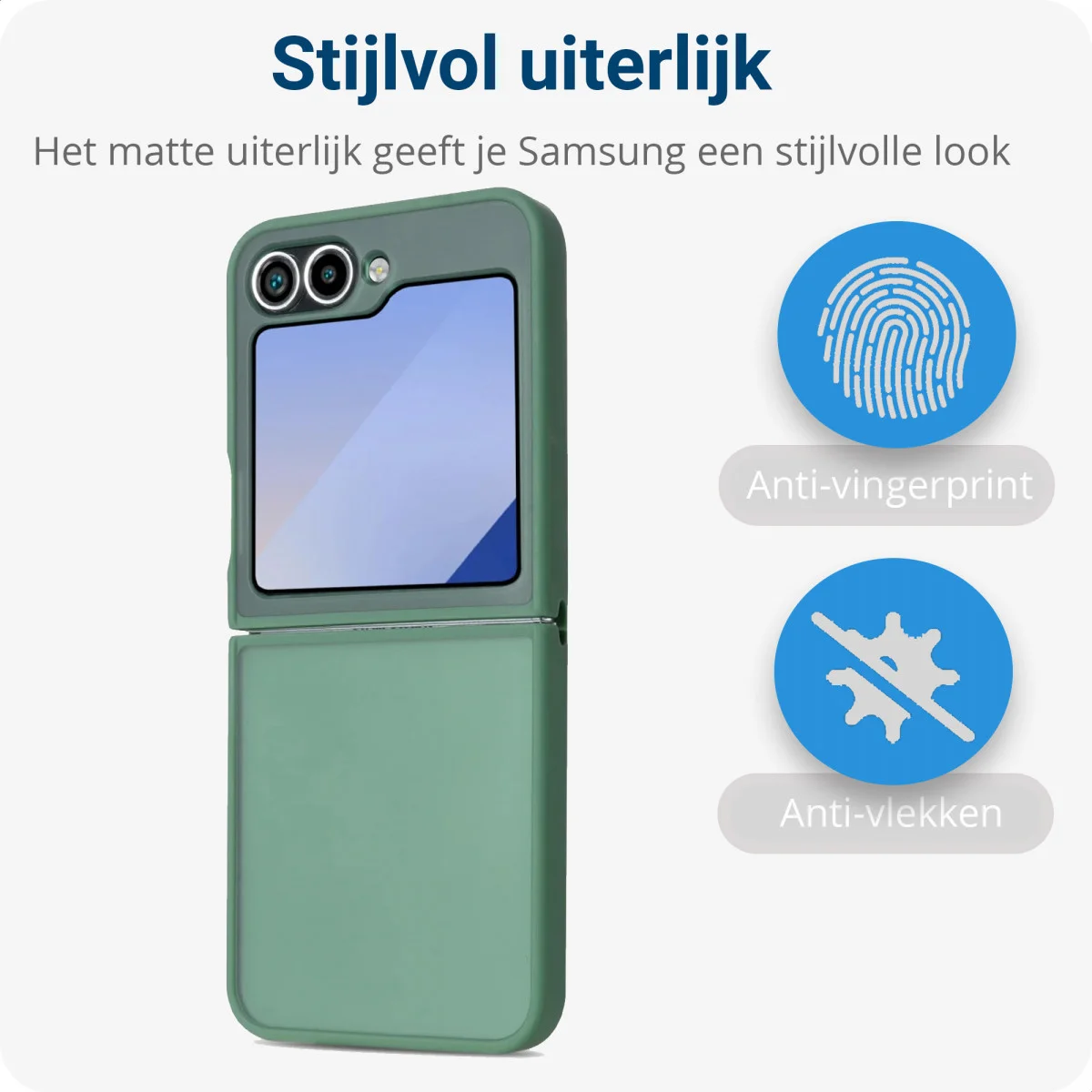 Samsung Galaxy Z Flip 7 FE / 6 Hoesje Back Cover Matte Groen afbeelding 3