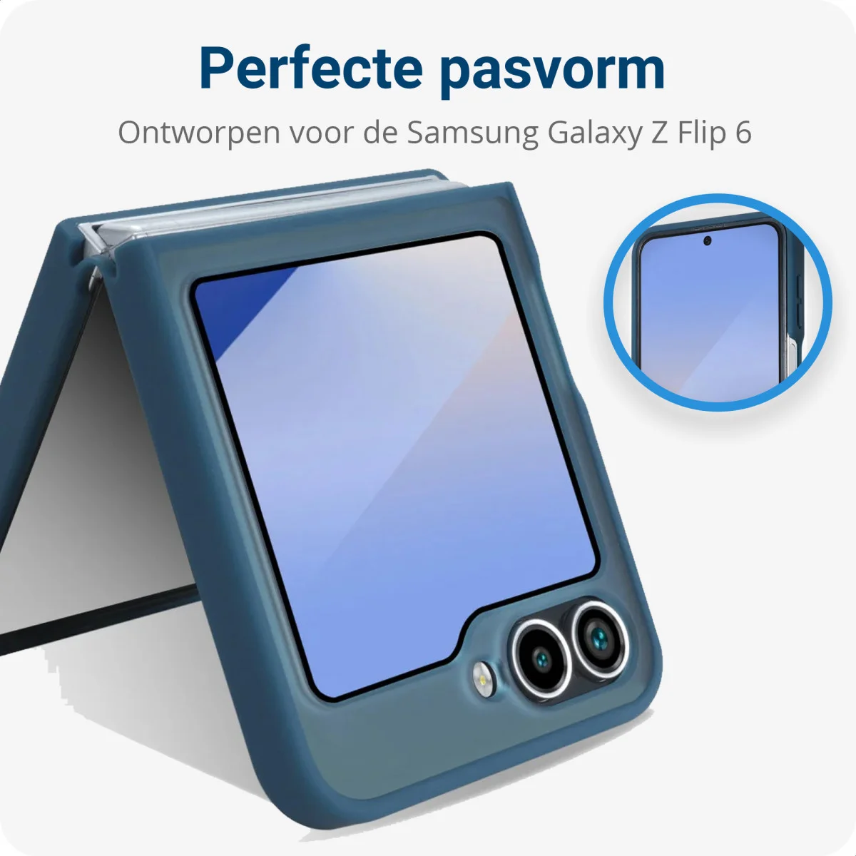 Samsung Galaxy Z Flip 7 FE / 6 Hoesje Back Cover Matte Blauw afbeelding 5