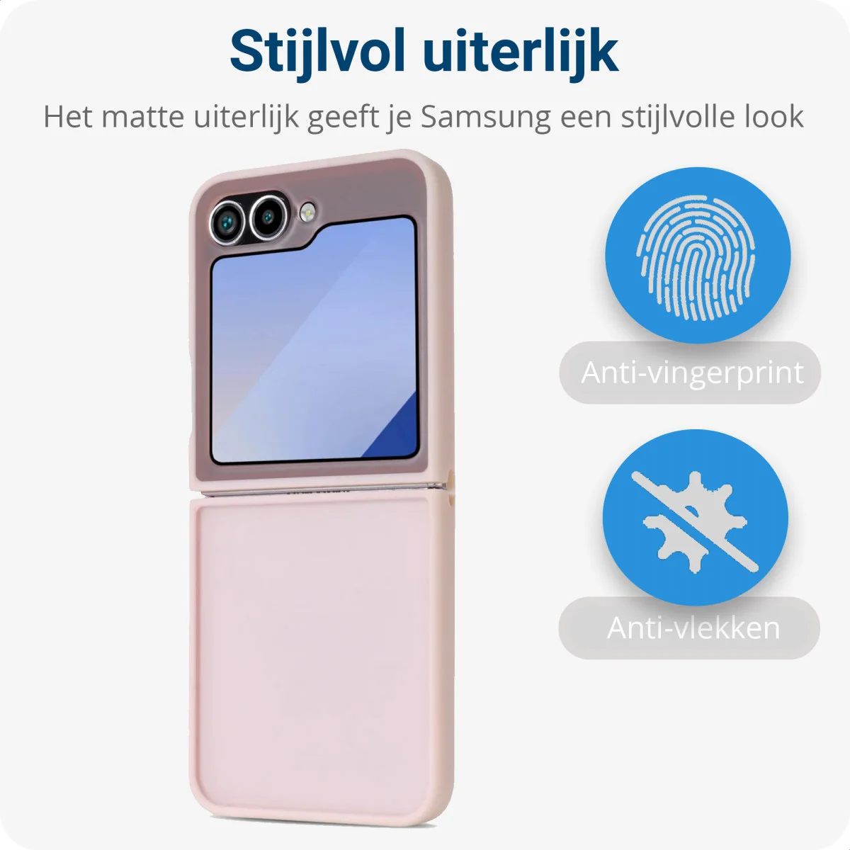 Samsung Galaxy Z Flip 7 FE / 6 Hoesje Back Cover Matte Roze afbeelding 3