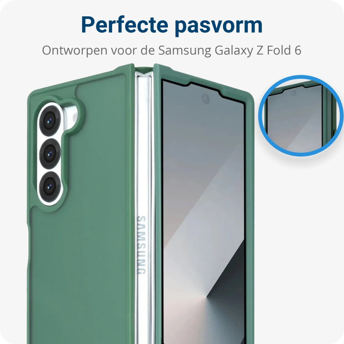 Samsung Galaxy Z Fold 6 Hoesje Back Cover Matte Groen afbeelding 5