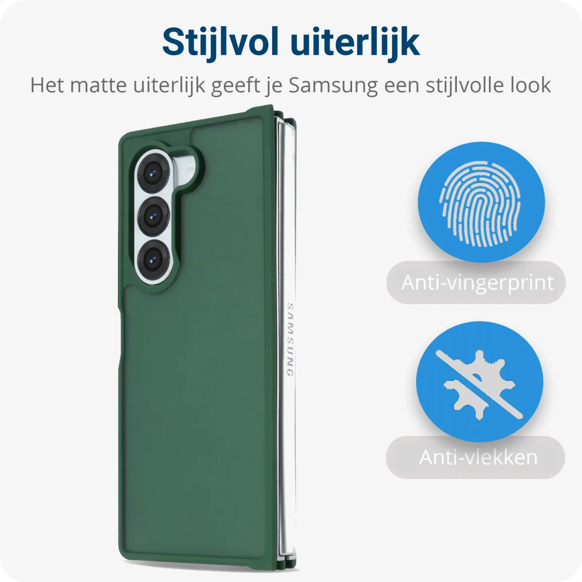 Samsung Galaxy Z Fold 6 Hoesje Back Cover Matte Groen afbeelding 3