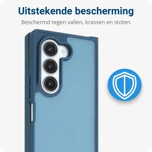 Samsung Galaxy Z Fold 6 Hoesje Back Cover Matte Blauw afbeelding 4