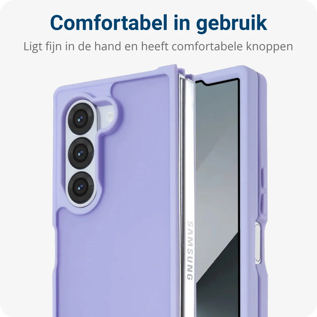 Samsung Galaxy Z Fold 6 Hoesje Back Cover Matte Paars afbeelding 2
